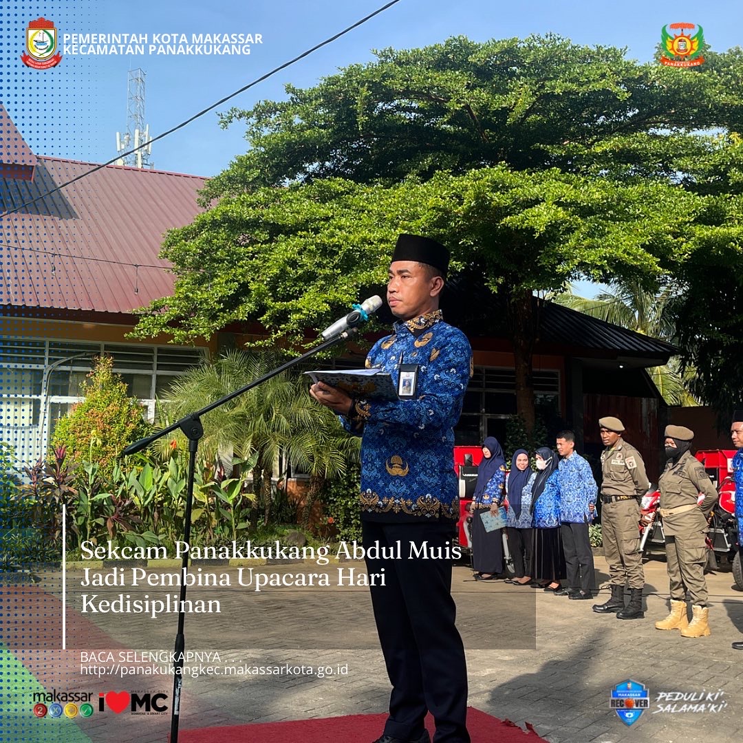 Gambar Sekcam Panakkukang Abdul Muis Jadi Pembina Upacara Hari Kedisiplinan